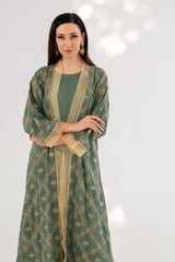 3-PC EMBROIDERED KARANDI SHRUG